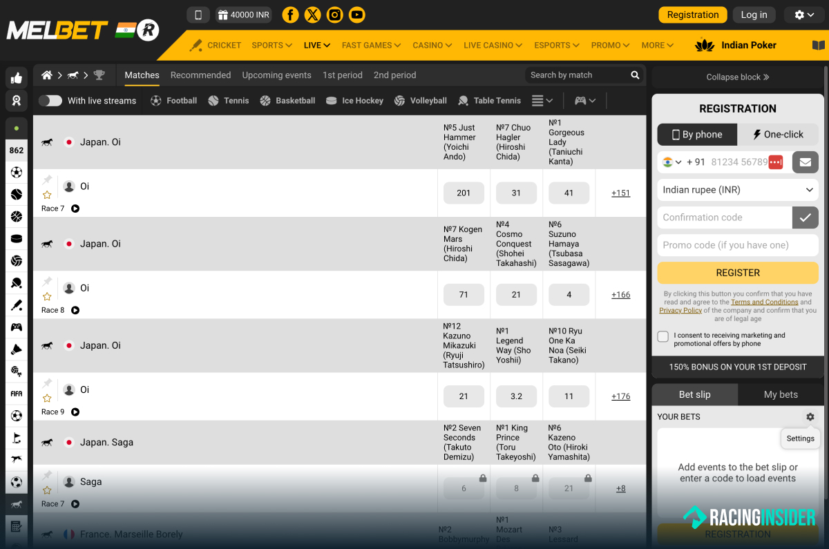 Melbet Racing Page RacingInsider